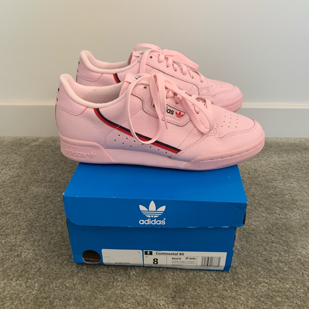 Pink adidas continental
